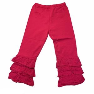 {Boutique} Girl’s Pink Triple Ruffle Pants Size 2
